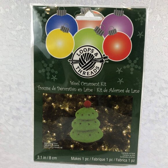 Loops & Threads Needle Felting Wool Ornament Kits – Santa & Christmas Tree NWT - Picture 9 of 14